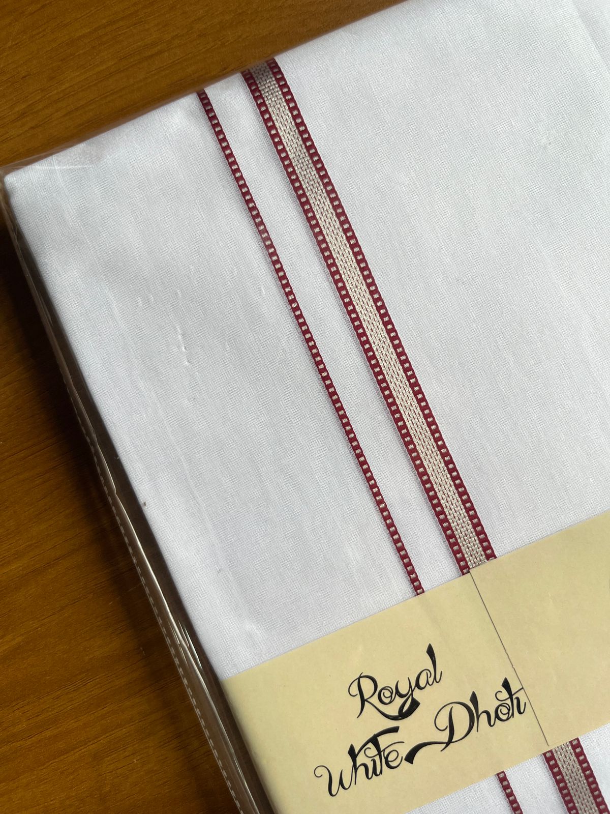 Unakkupaavu (Sundried) Premium Handloom Dhoti - Royal White