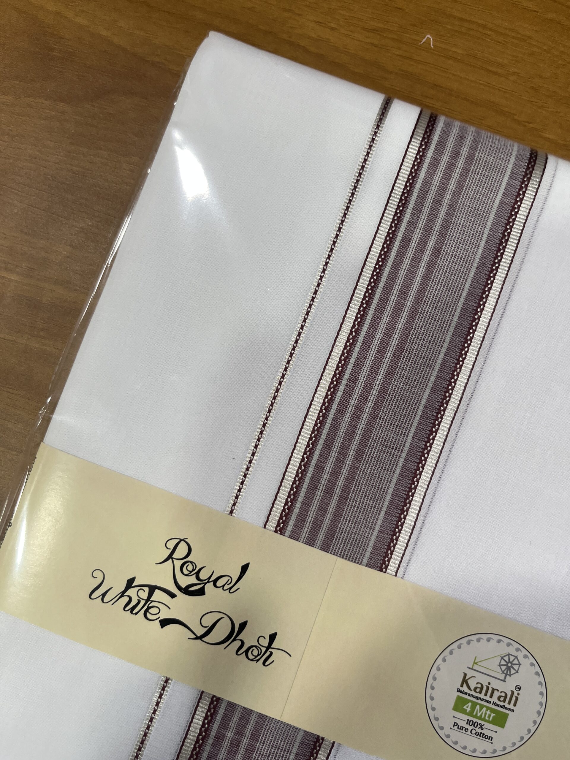 Unakkupaavu (Sundried) Premium Handloom Dhoti - Royal White
