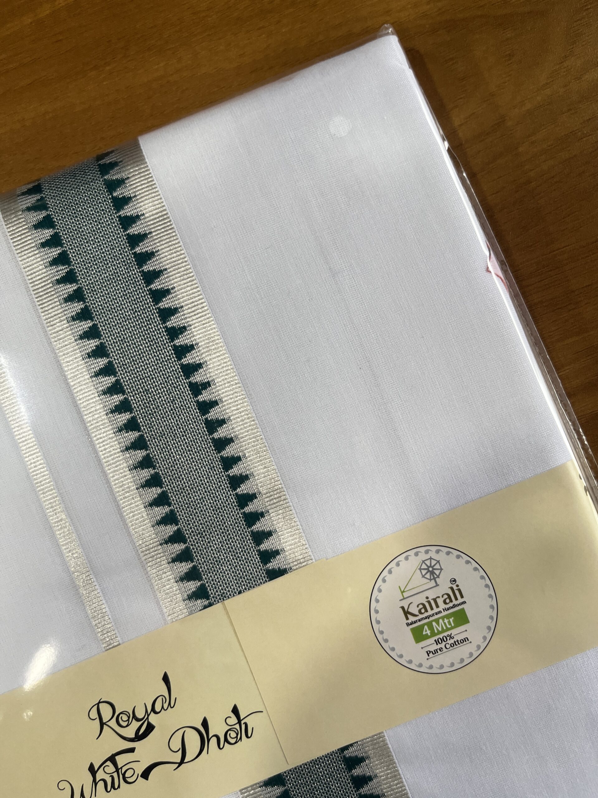 Unakkupaavu (Sundried) Premium Handloom Dhoti - Royal White