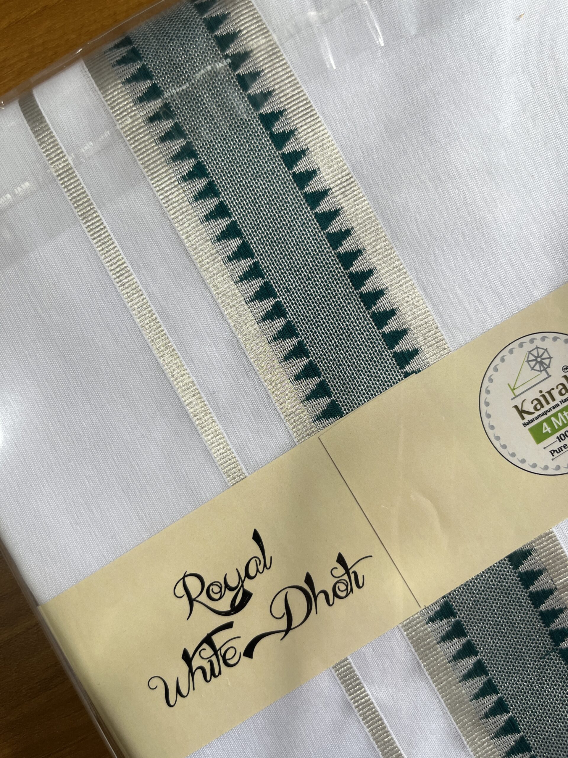 Unakkupaavu (Sundried) Premium Handloom Dhoti - Royal White