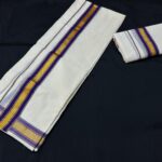 Classic Kasavu Border Set Mund With Blouse Piece